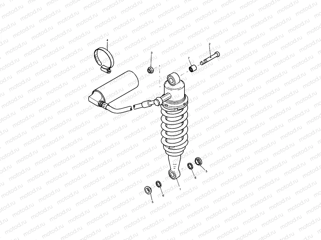 Rear Suspension Unit Single sided swingarm