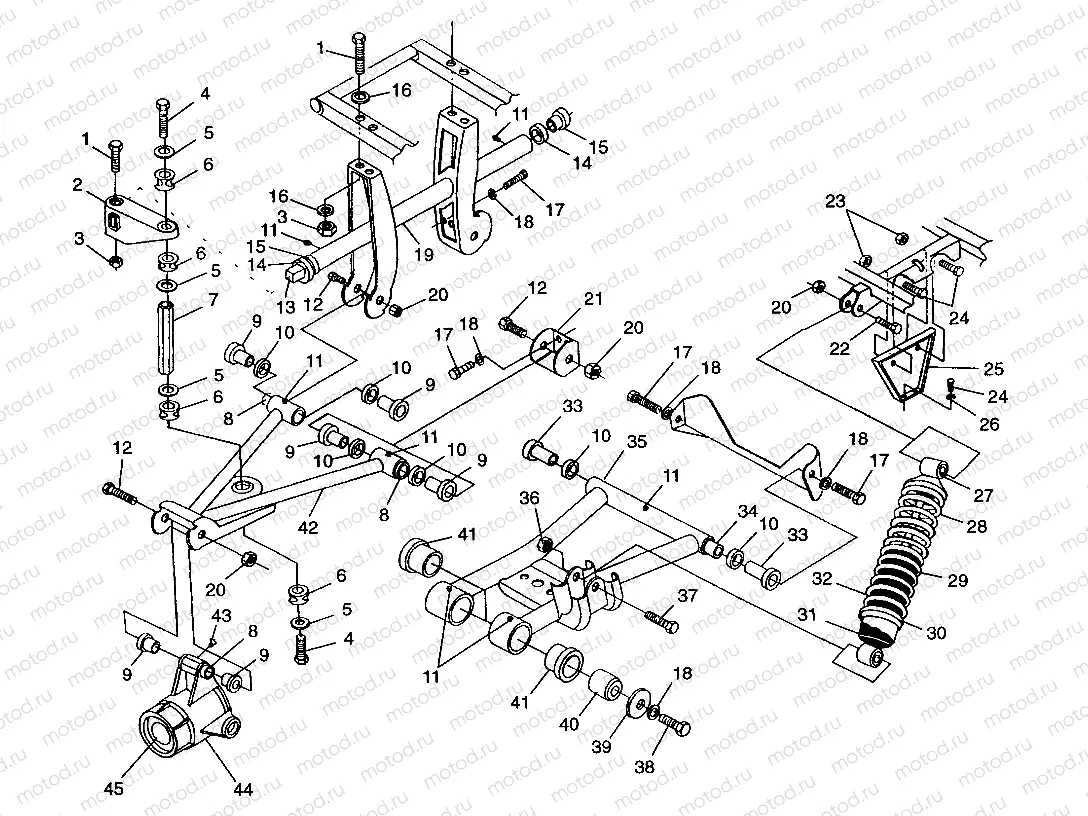 REAR SUSPENSION  XPLORER 500 W97CD50A (4941354135C005) | REAR SUSPENSION  XPLORER 500 W97CD50A (4941354135C005)