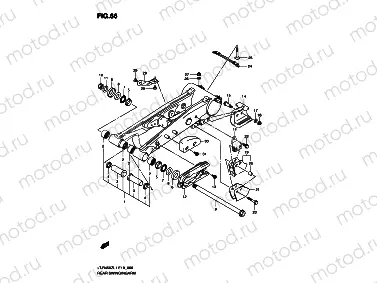 REAR SWINGING ARM (LT-R450ZL1 E19)