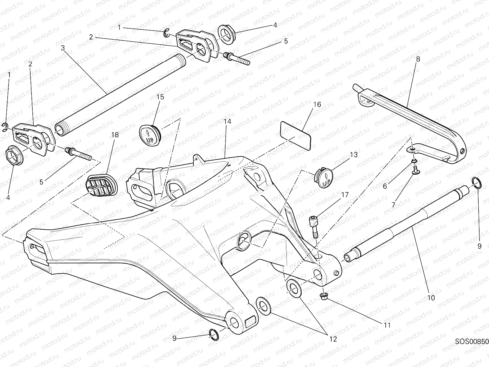 REAR SWINGING ARM [MOD:M 797;XST:EUR,GSO,ROK,TWN]