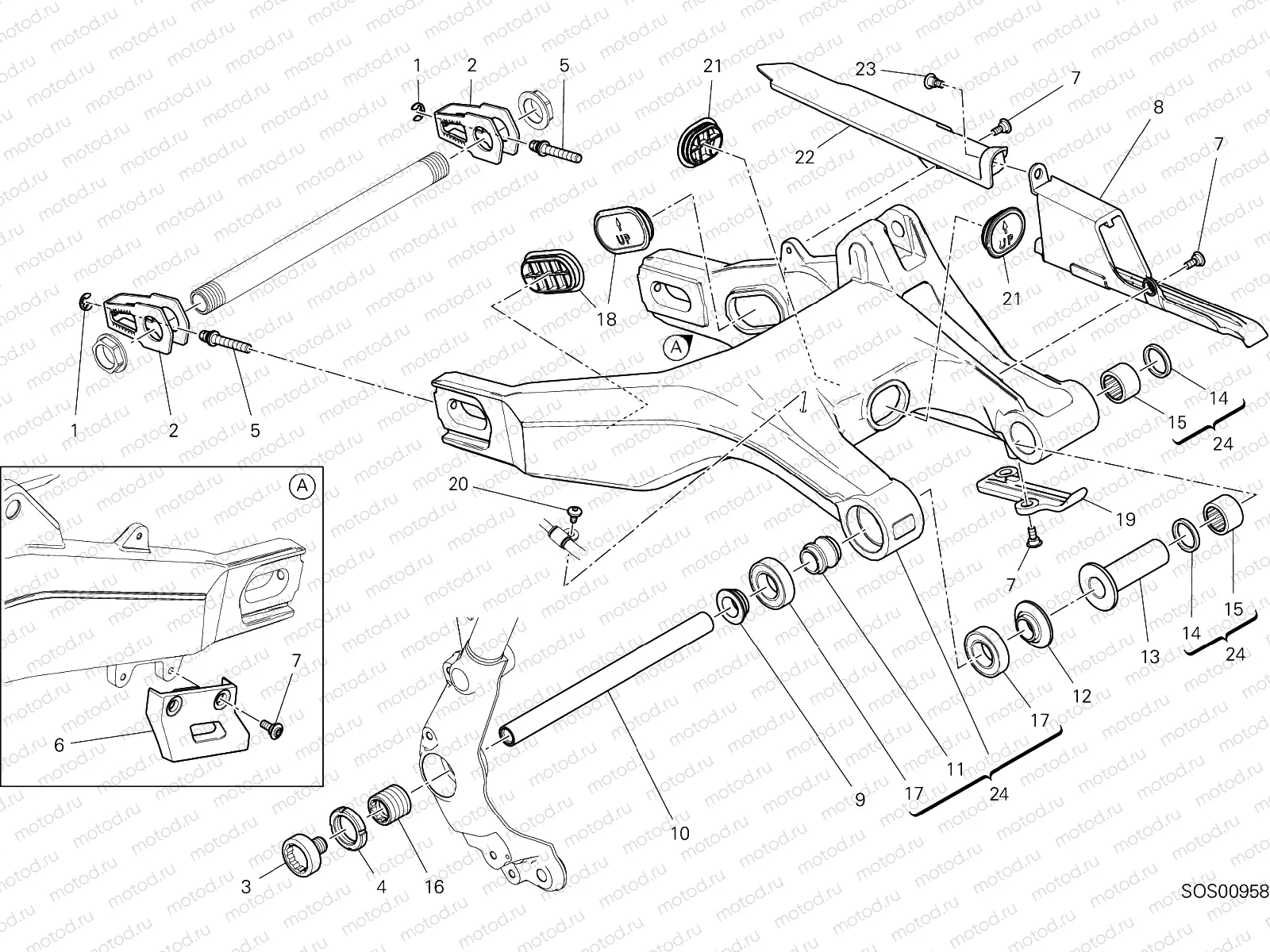REAR SWINGING ARM [MOD:SCR800FH]