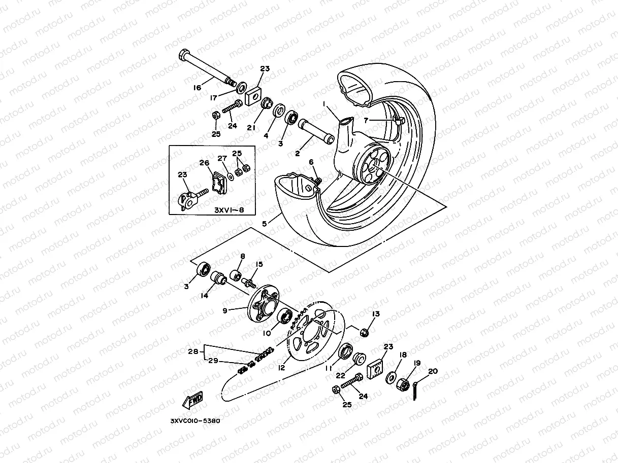 Rear Wheel 1 (R / RS model)