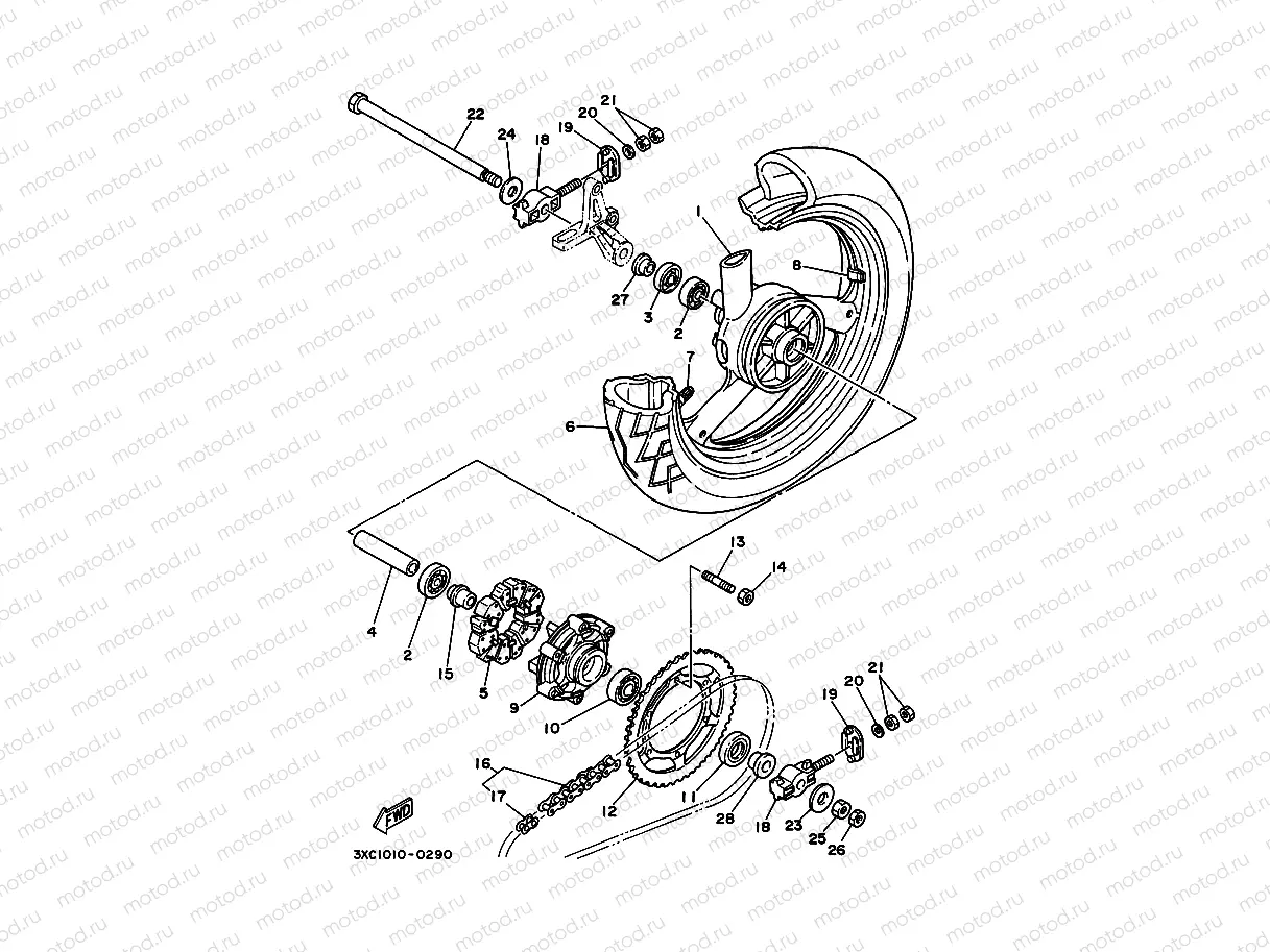 Rear wheel