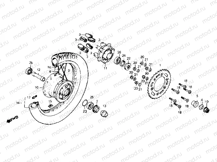 Rear wheel