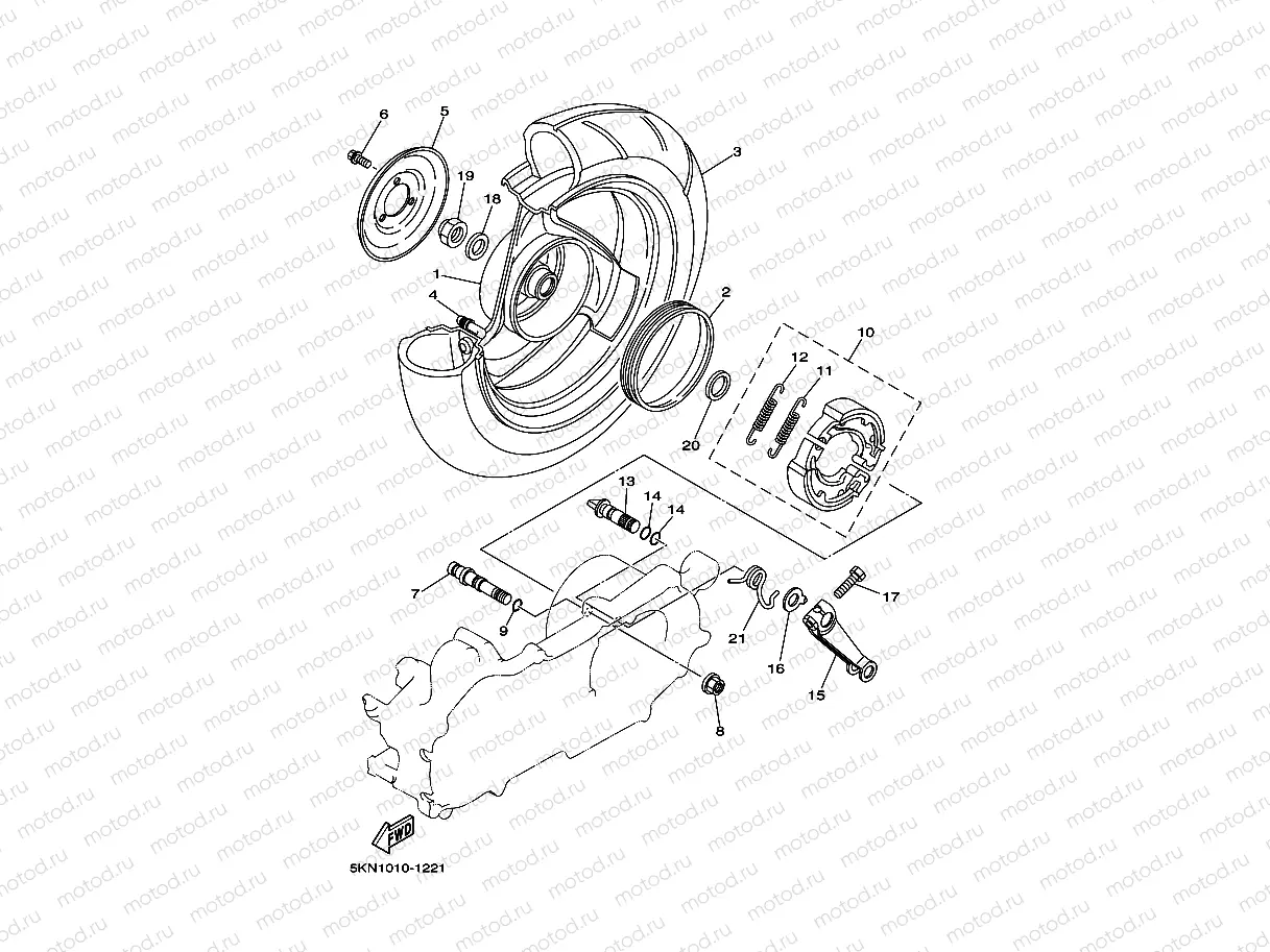 Rear wheel 2 (5AUE, F, G, H, J)