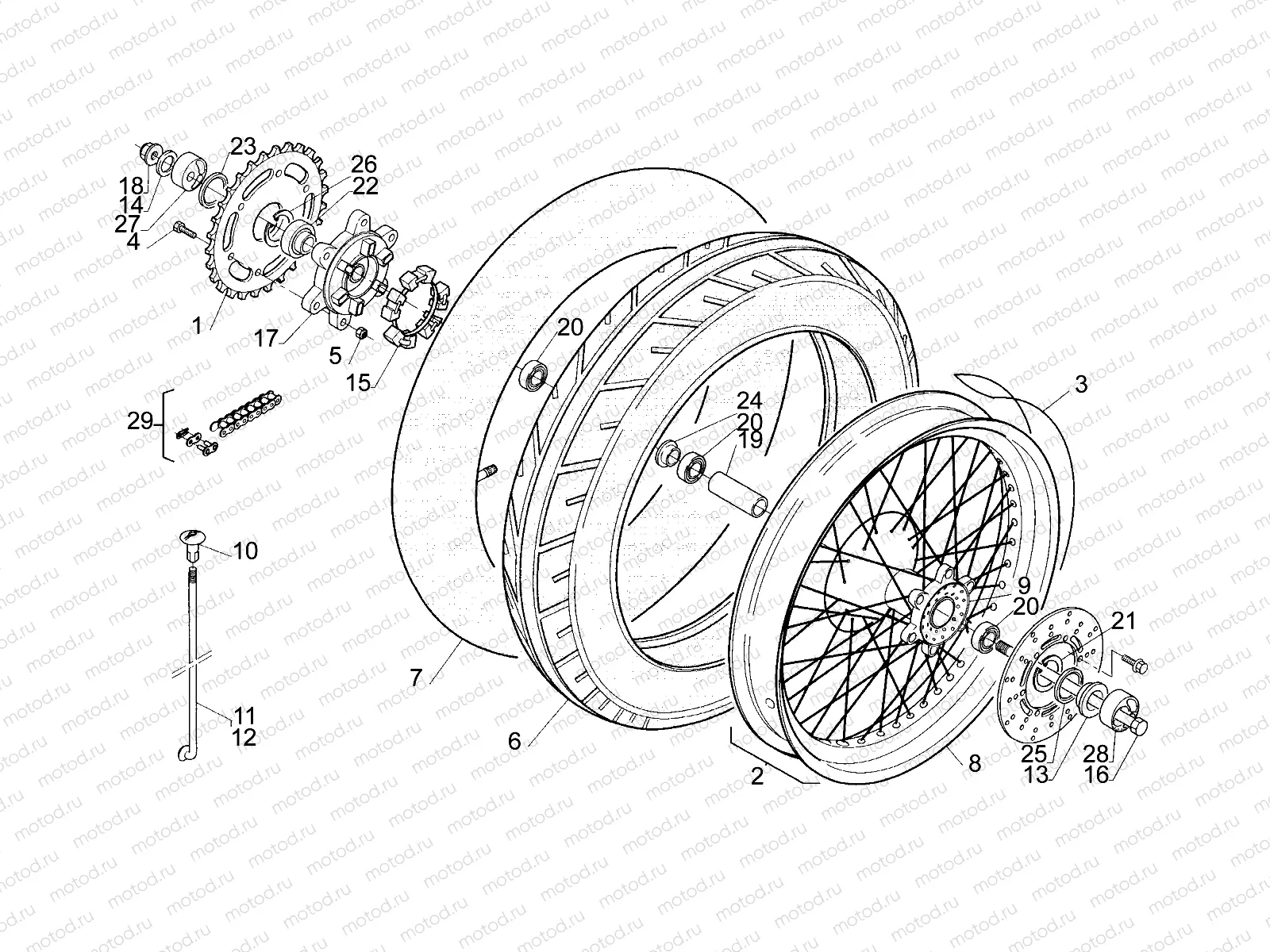 Rear wheel