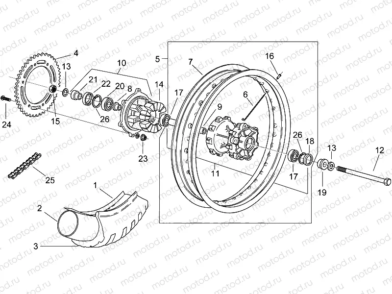 Rear wheel