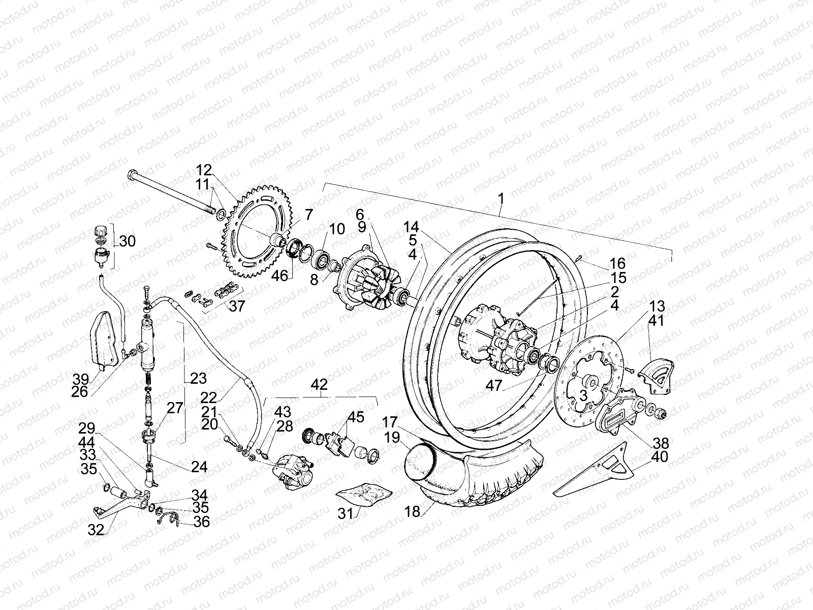 Rear wheel