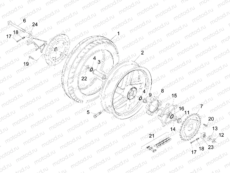 Rear wheel