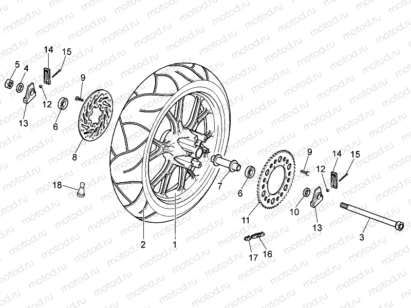 Rear wheel