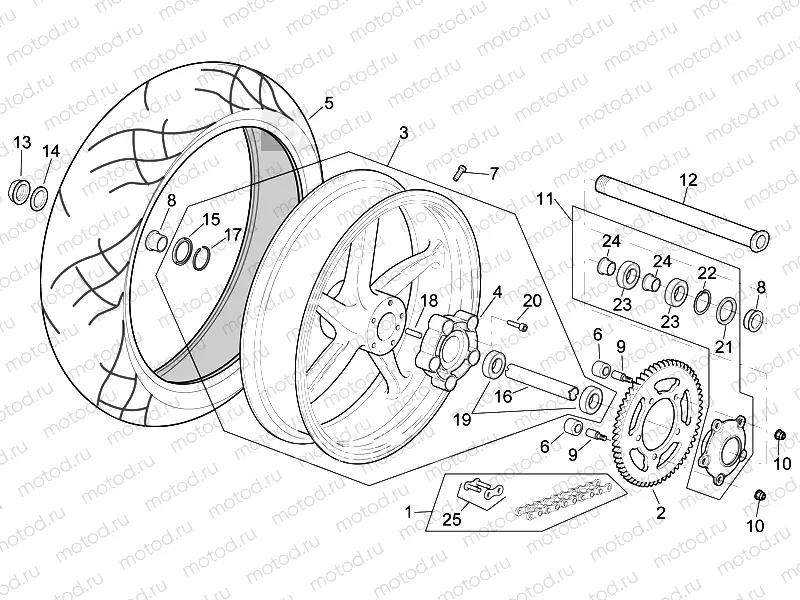 Rear wheel