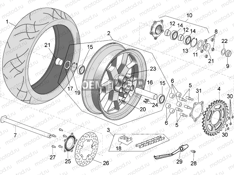 Rear wheel