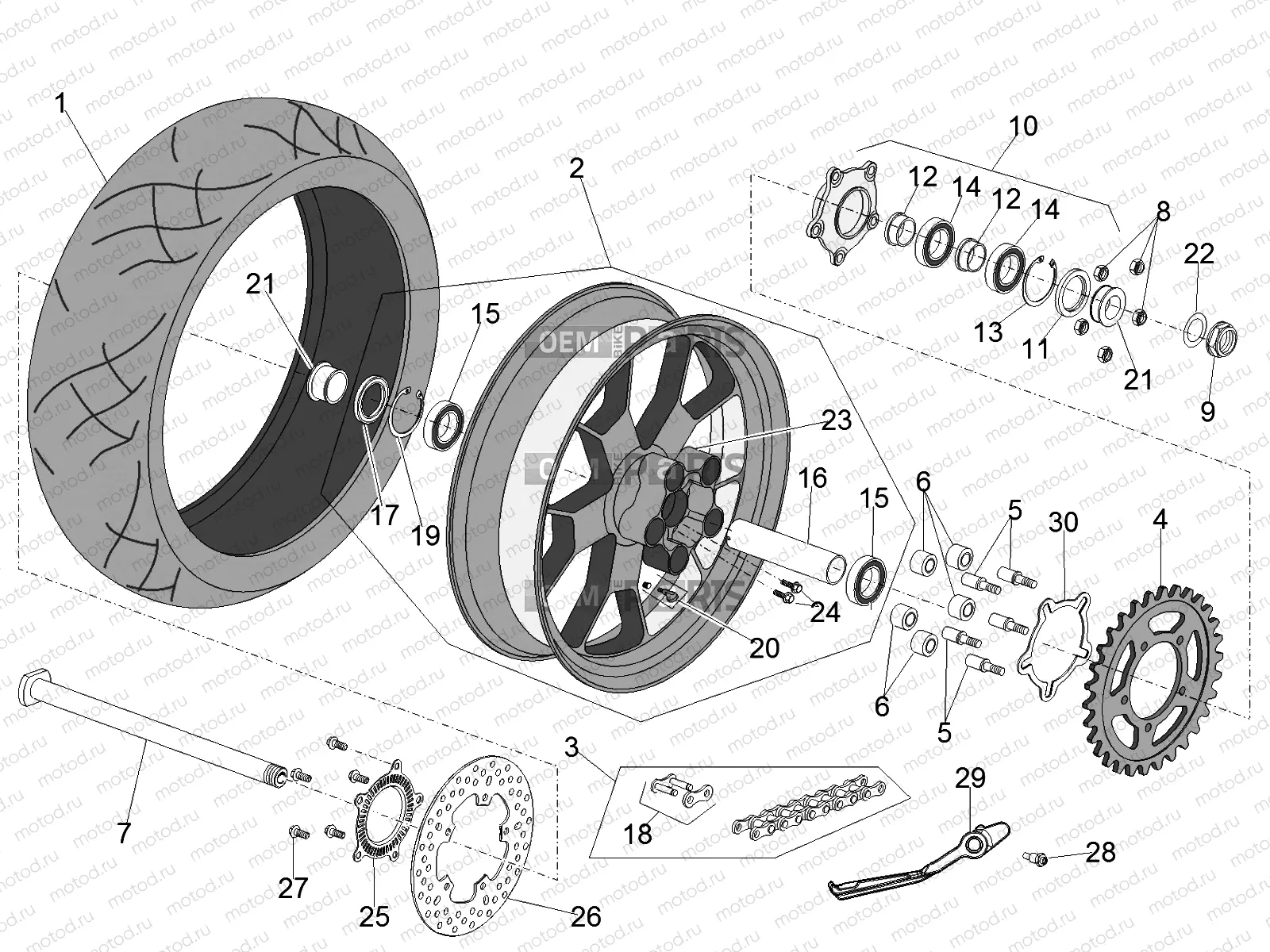 Rear wheel