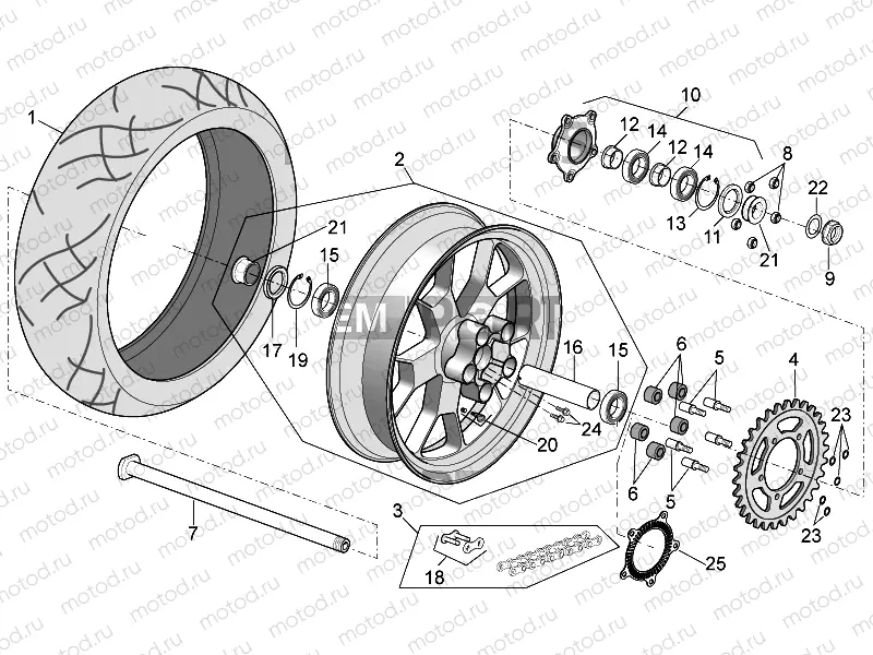 Rear wheel