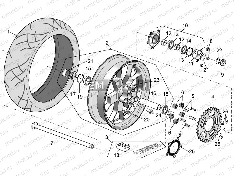 Rear wheel