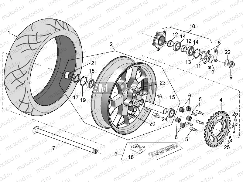 Rear wheel