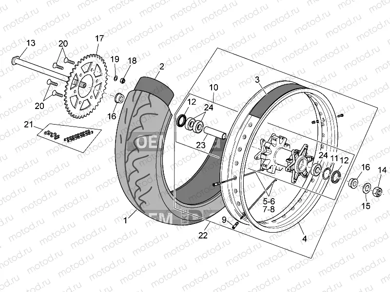 Rear wheel