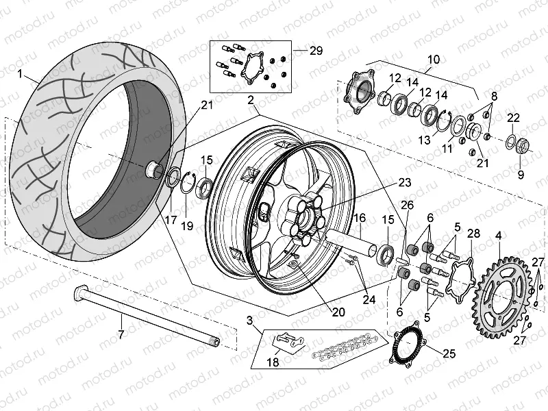 Rear wheel