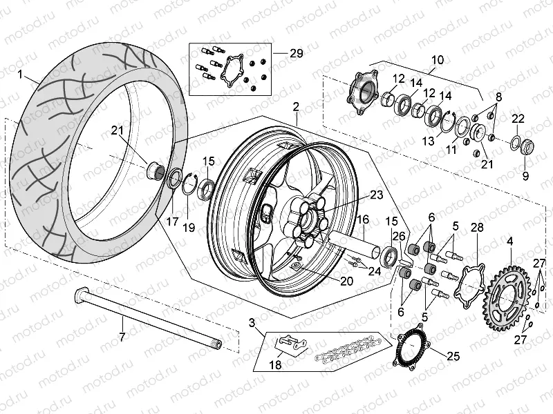 Rear wheel
