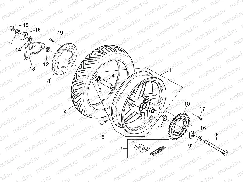 Rear wheel