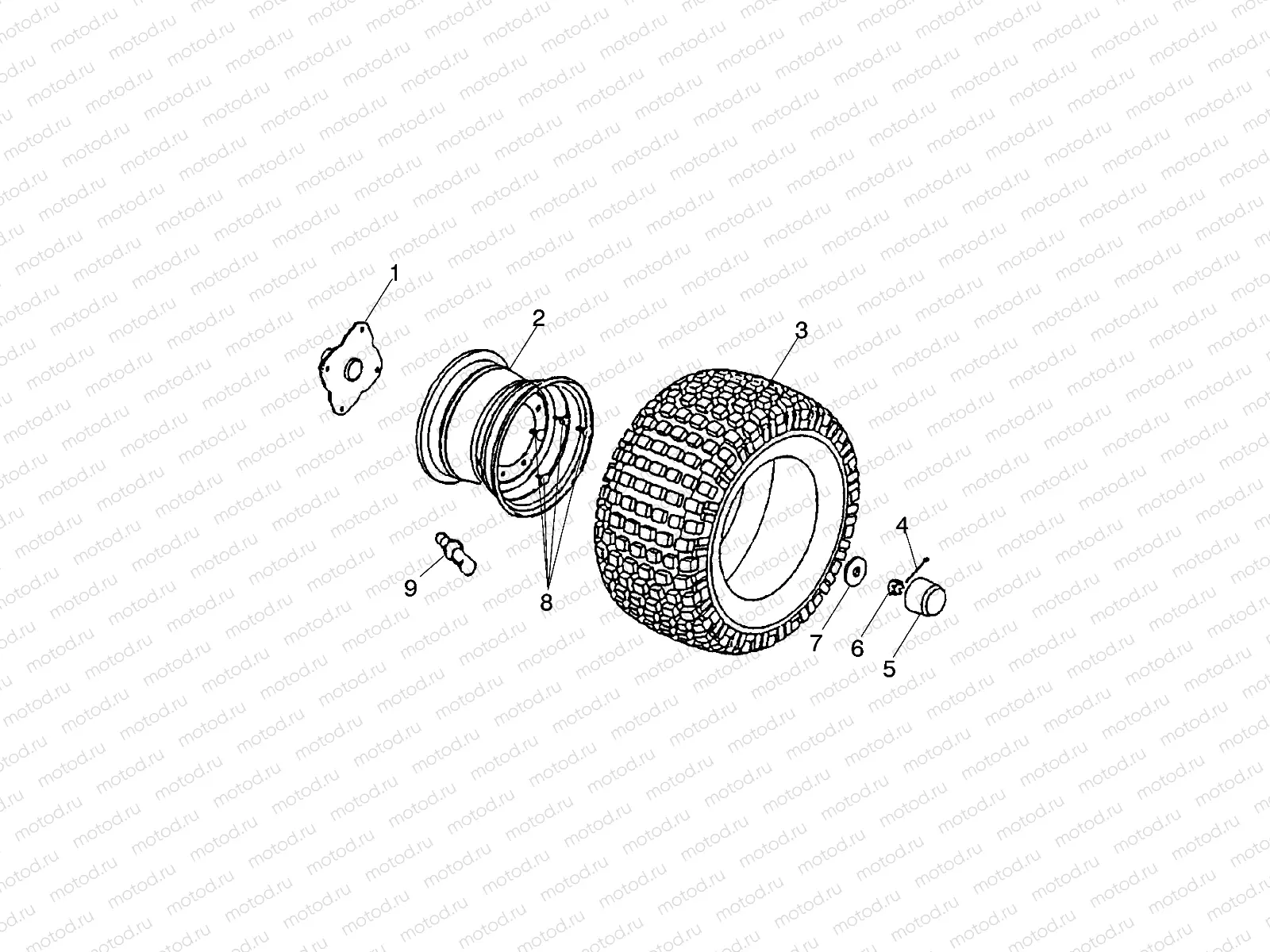 REAR WHEEL - A03FA09CA/CC/CD (4978857885B08) | REAR WHEEL - A03FA09CA/CC/CD (4978857885B08)