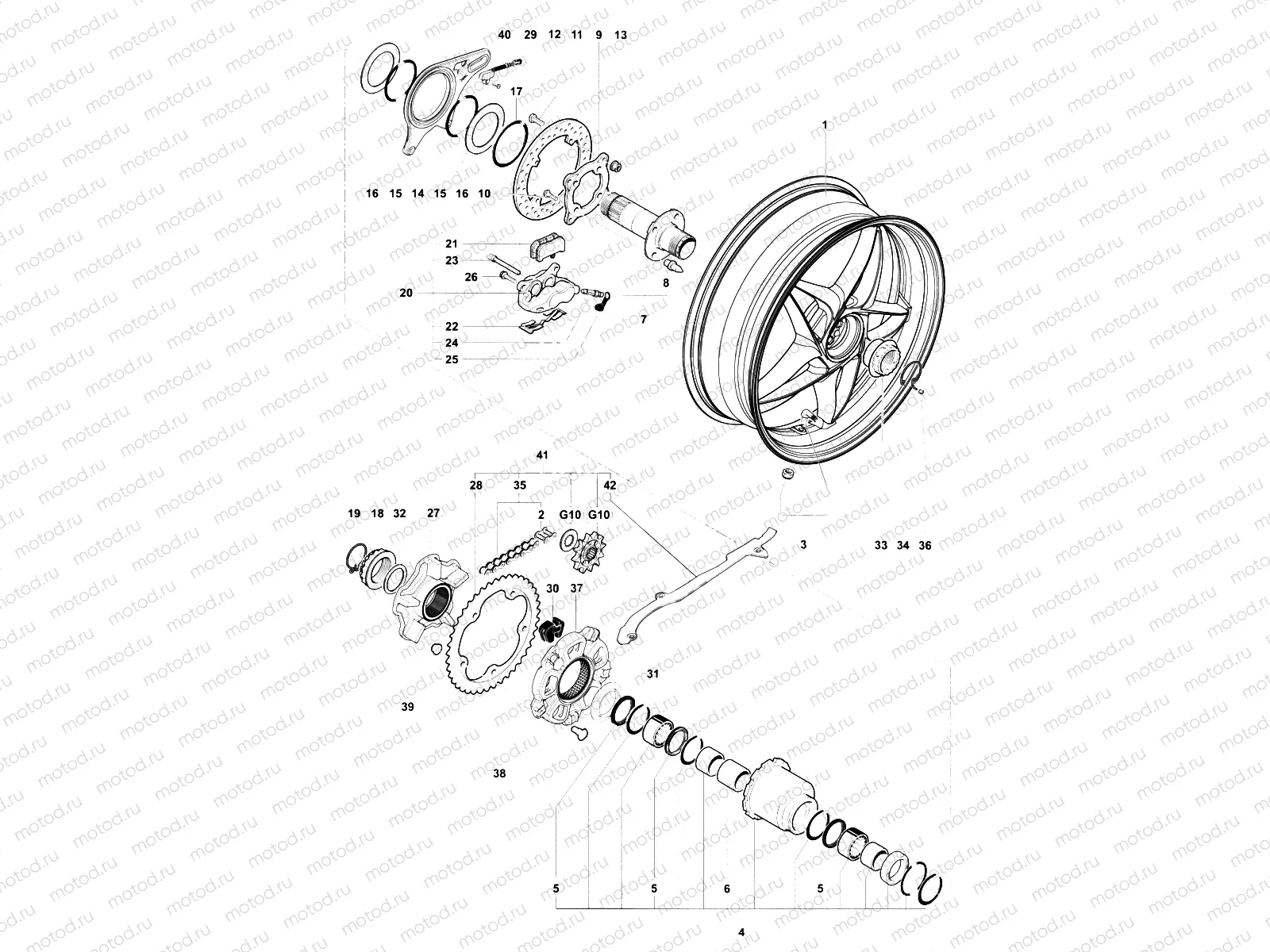Rear Wheel Assembly