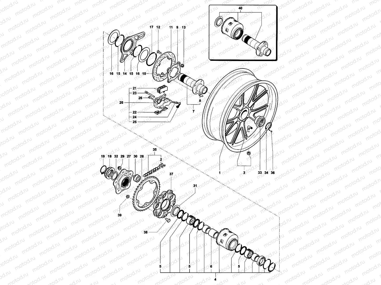 Rear Wheel Assembly