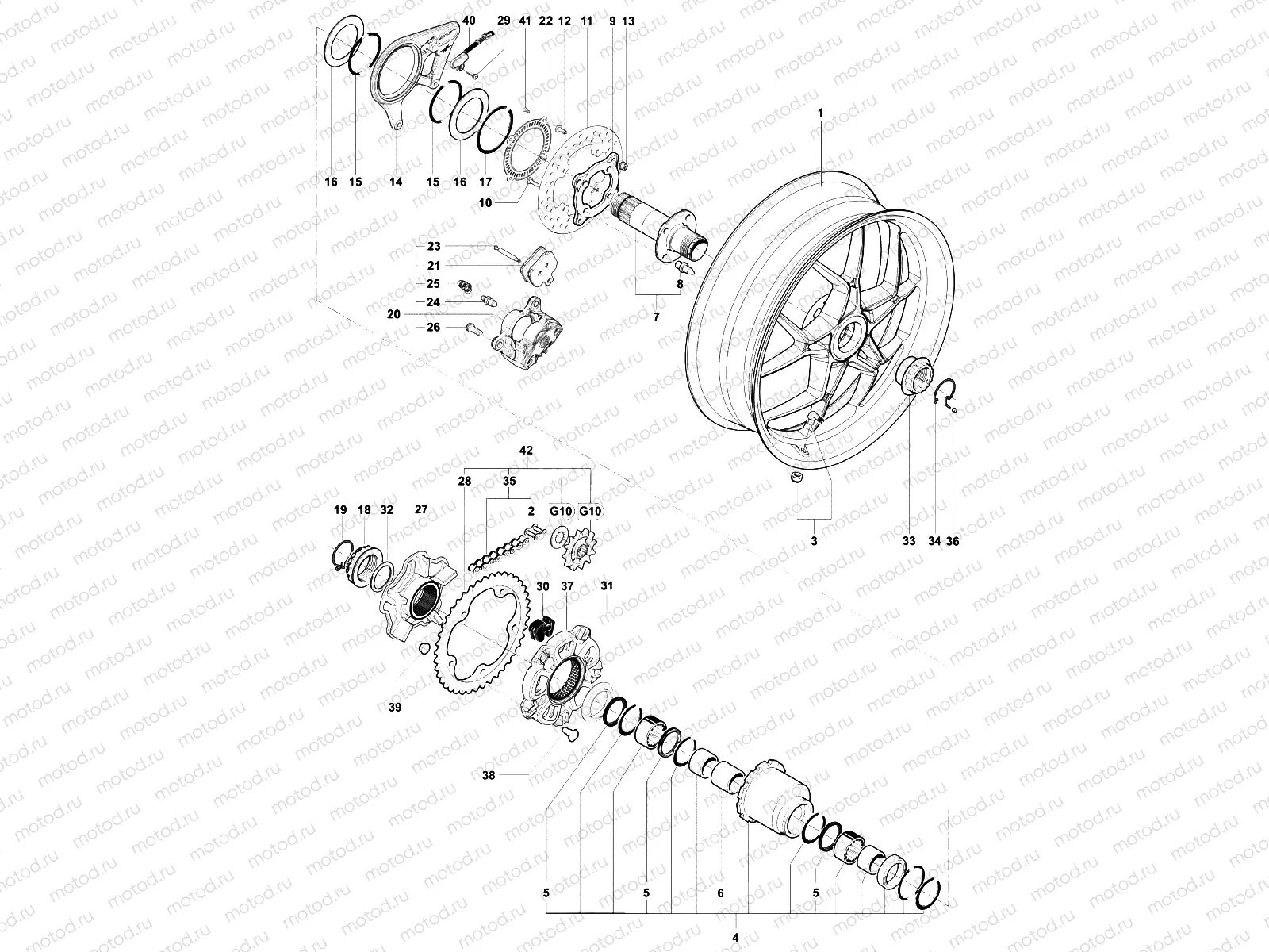 Rear Wheel Assembly