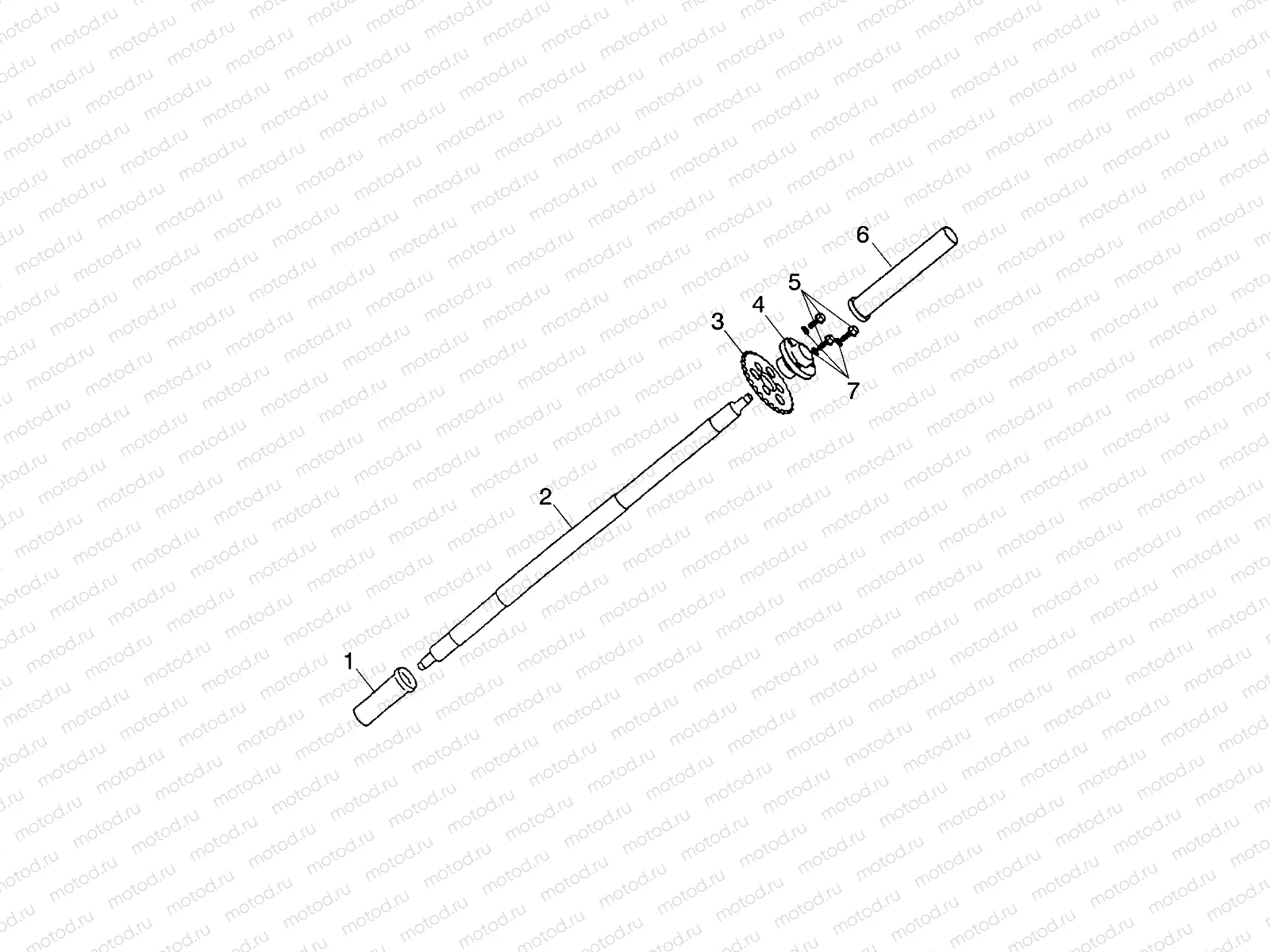 REAR WHEEL AXLE - A03KA09CA/CB (4983138313B12) | REAR WHEEL AXLE - A03KA09CA/CB (4983138313B12)