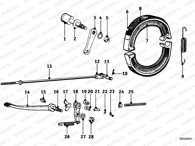 Rear wheel brake