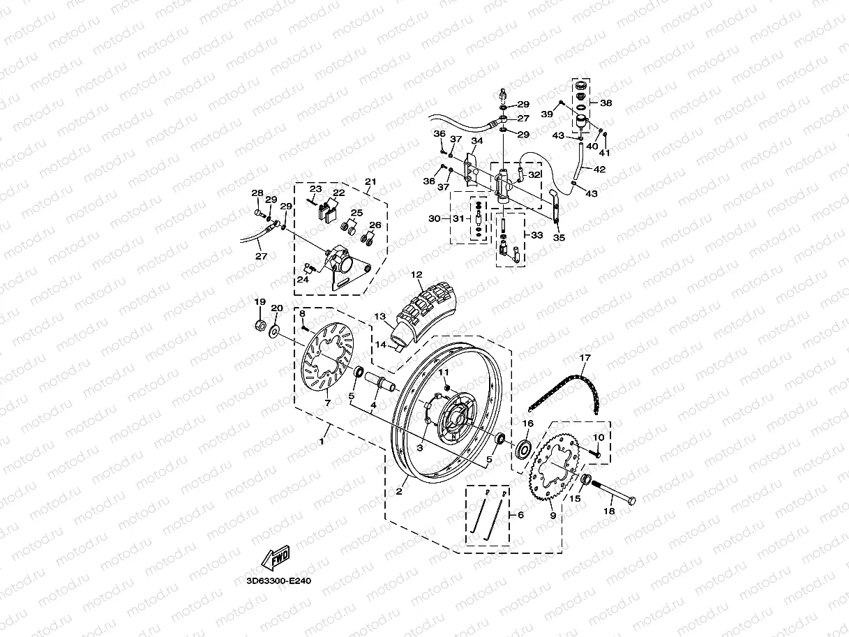 REAR WHEEL & BRAKE SYSTEM