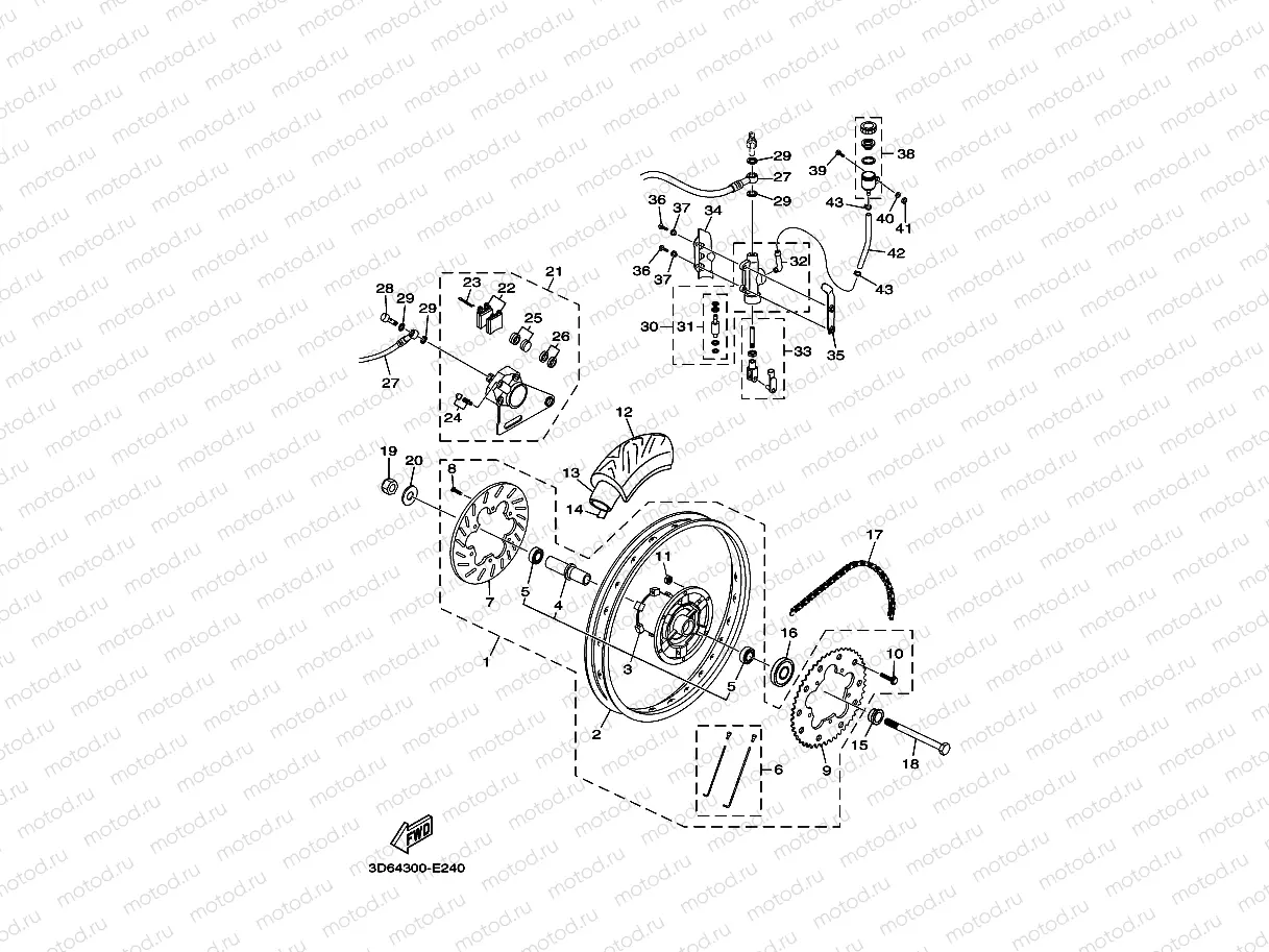 REAR WHEEL & BRAKE SYSTEM
