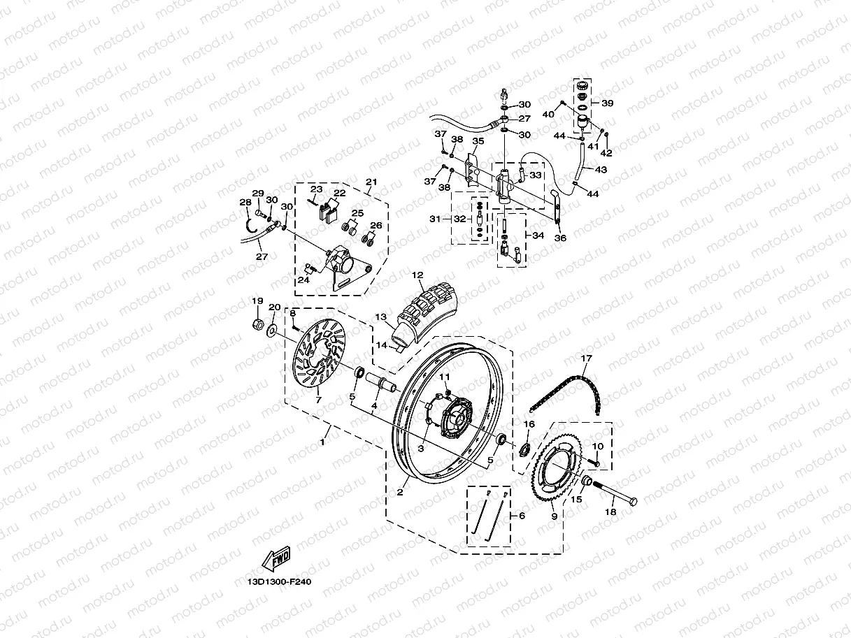 REAR WHEEL & BRAKE SYSTEM