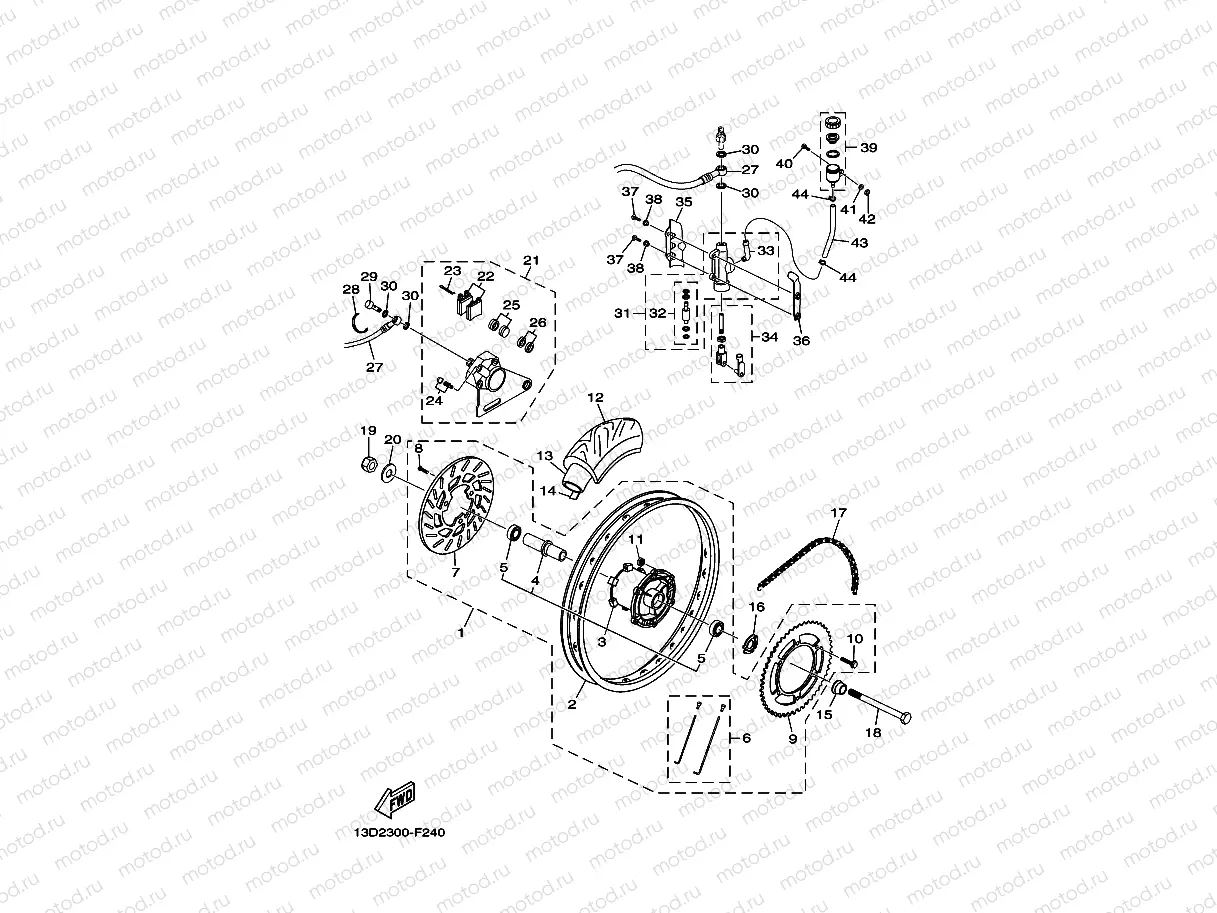 REAR WHEEL & BRAKE SYSTEM