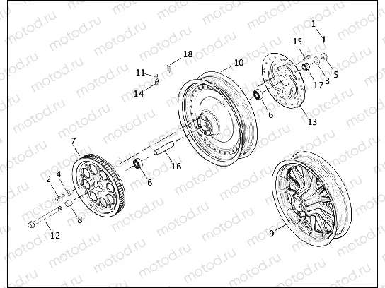 REAR WHEEL - CAST