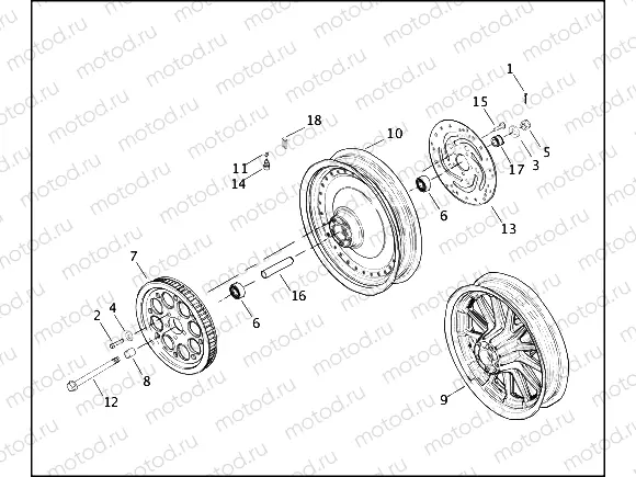REAR WHEEL - CAST
