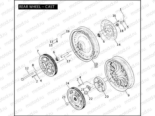 REAR WHEEL - CAST
