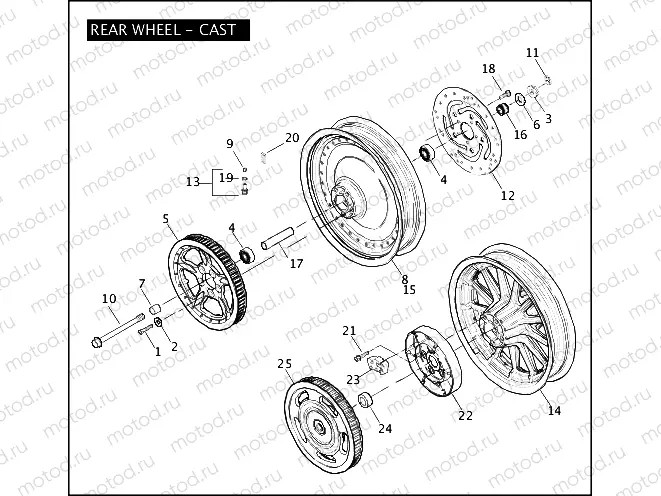 REAR WHEEL - CAST