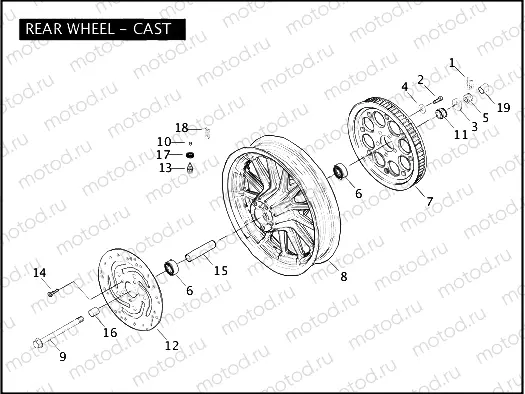 REAR WHEEL - CAST