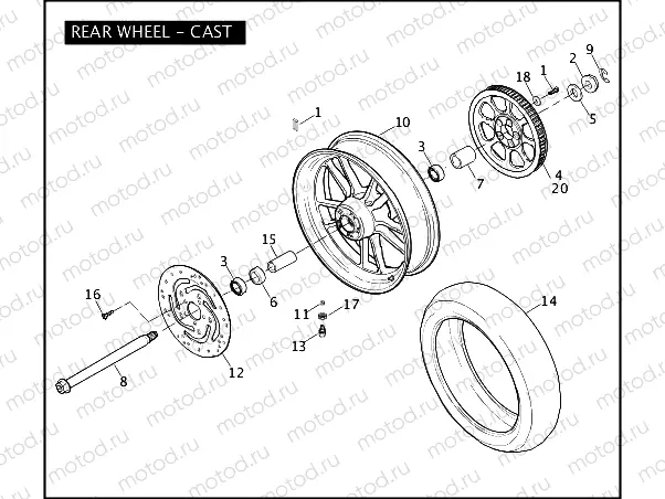 REAR WHEEL - CAST