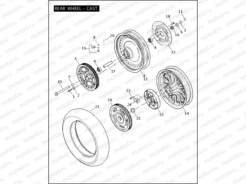 REAR WHEEL - CAST