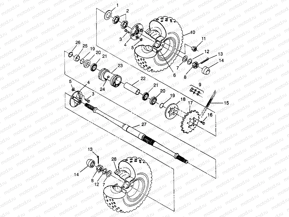 REAR WHEEL DRIVE 6X6 400L - W968740 and  6X6 400L Norwegian - N968740 (4935963596C014) | REAR WHEEL DRIVE 6X6 400L - W968740 and  6X6 400L Norwegian - N968740 (4935963596C014)