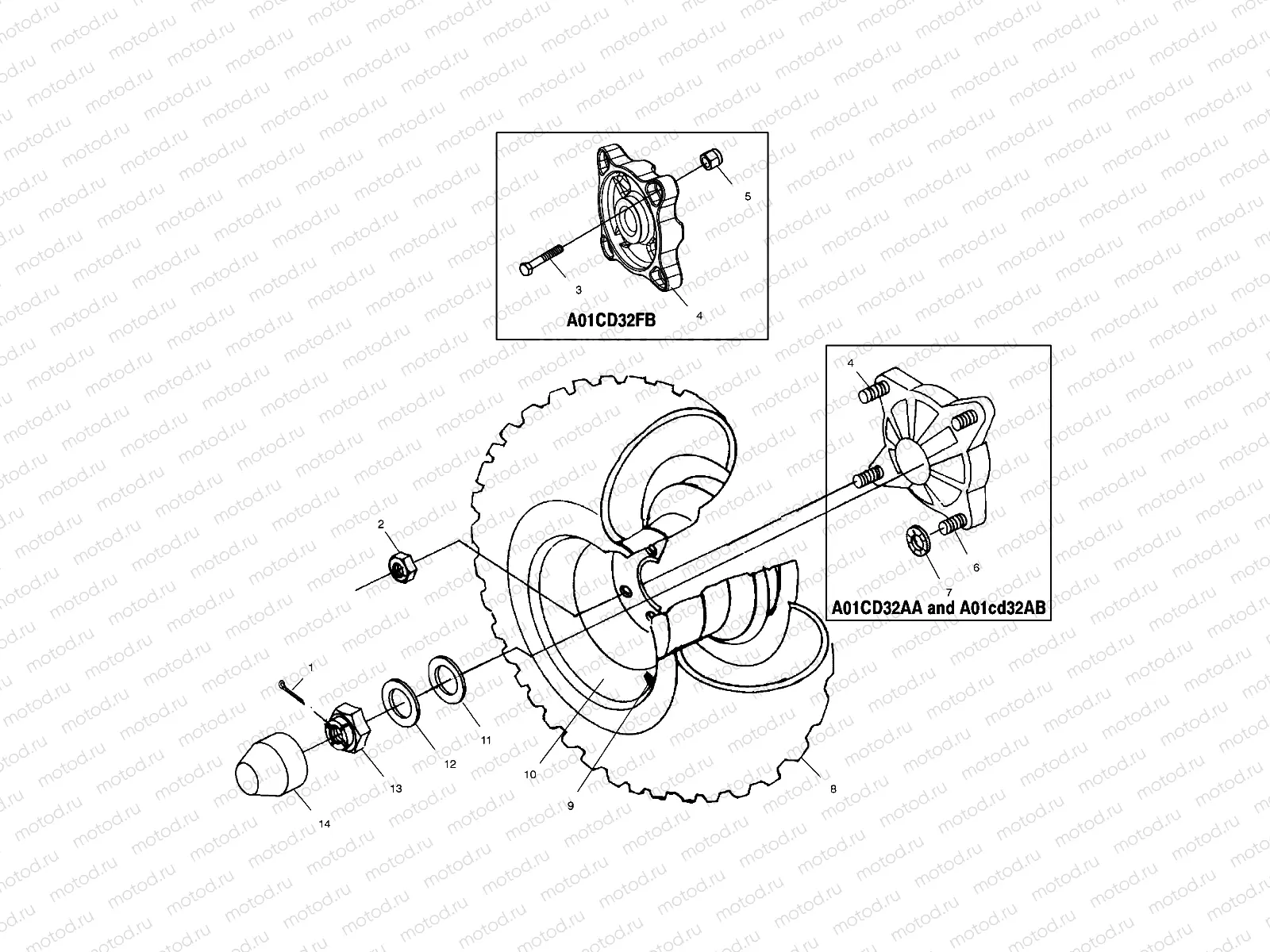 REAR WHEEL DRIVE - A01CD32AA (4964026402C011) | REAR WHEEL DRIVE - A01CD32AA (4964026402C011)