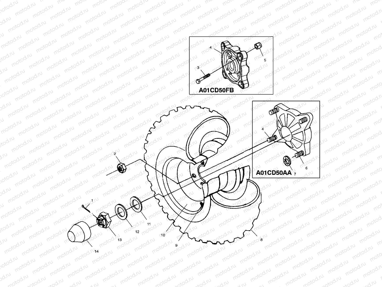 REAR WHEEL DRIVE - A01CD50AA (4964196419C009) | REAR WHEEL DRIVE - A01CD50AA (4964196419C009)