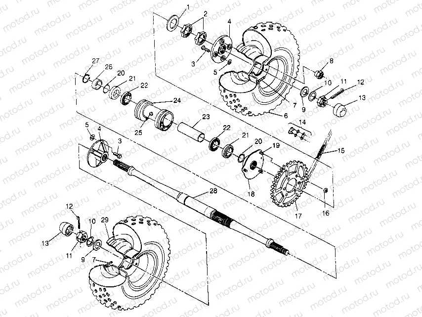 REAR WHEEL DRIVE ASSEMBLY 2x4 300 W947530 (4926742674C001) | REAR WHEEL DRIVE ASSEMBLY 2x4 300 W947530 (4926742674C001)