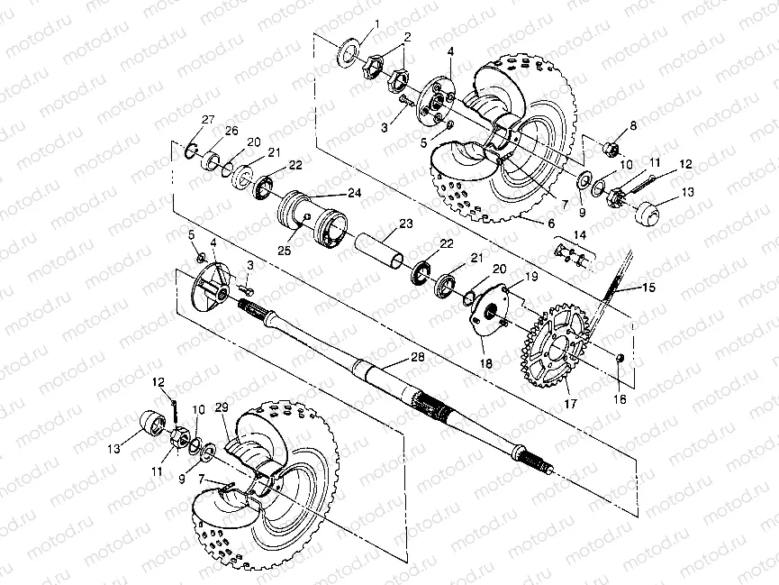 REAR WHEEL DRIVE ASSEMBLY 2x4 400L W947540 (4926752675C001) | REAR WHEEL DRIVE ASSEMBLY 2x4 400L W947540 (4926752675C001)