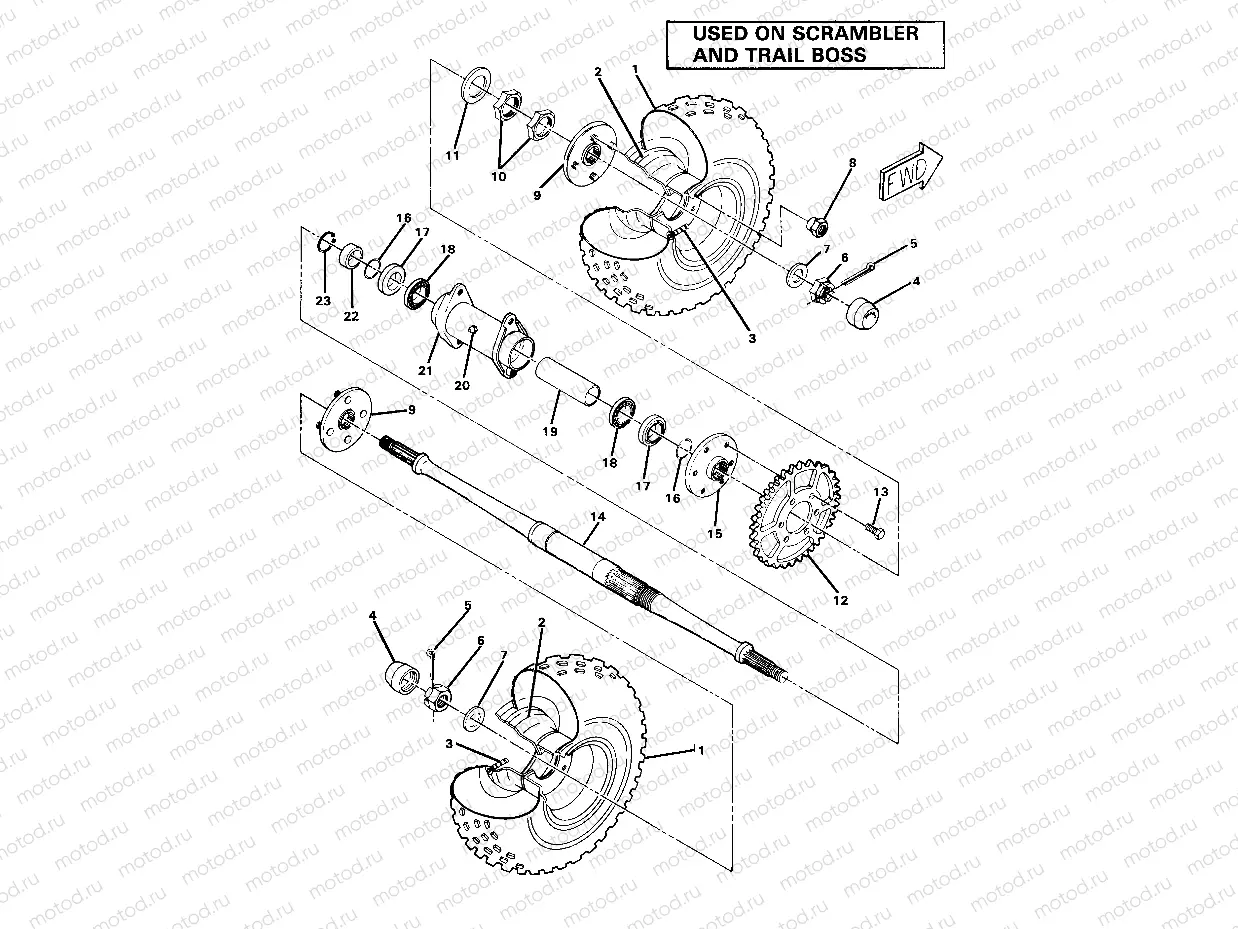 Rear Wheel Drive Assembly (4911991199028A) | Rear Wheel Drive Assembly (4911991199028A)