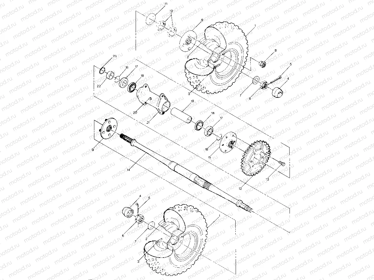 Rear Wheel Drive Assembly (4914771477017A) | Rear Wheel Drive Assembly (4914771477017A)