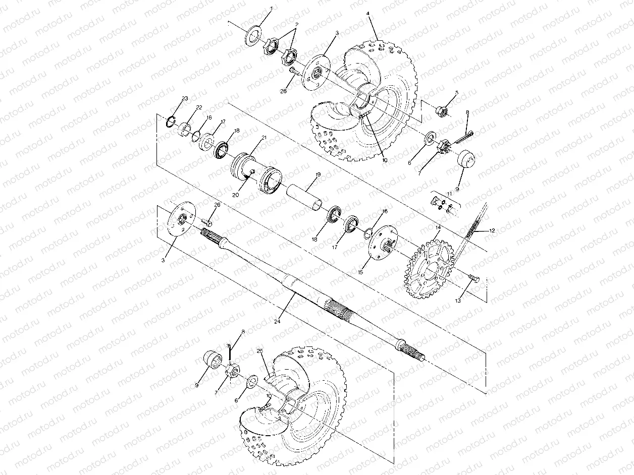 Rear Wheel Drive Assembly (4916341634017A) | Rear Wheel Drive Assembly (4916341634017A)