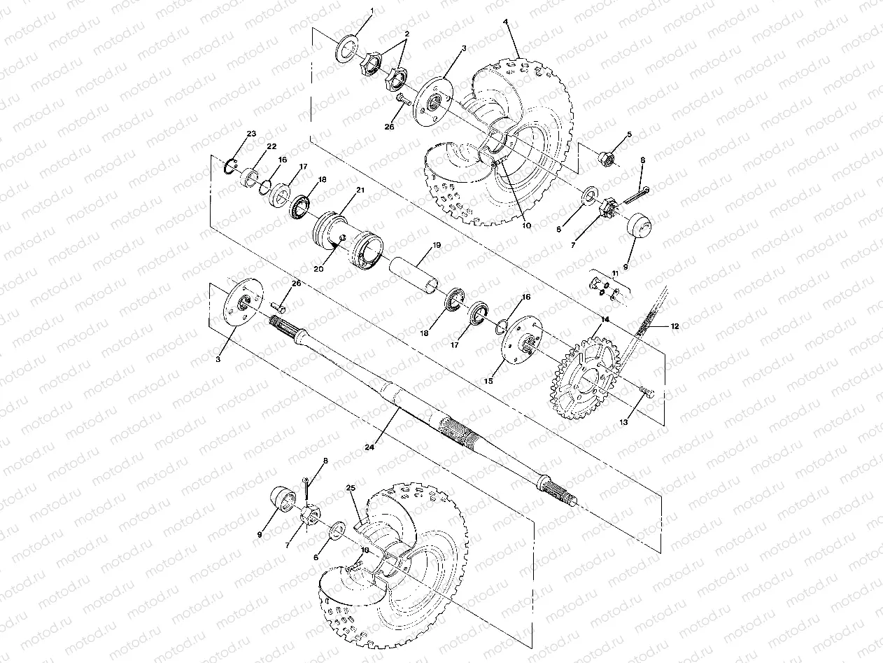 Rear Wheel Drive Assembly (4917711771017A) | Rear Wheel Drive Assembly (4917711771017A)